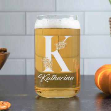Elegance | Personalized 16oz Beer Can Glass
